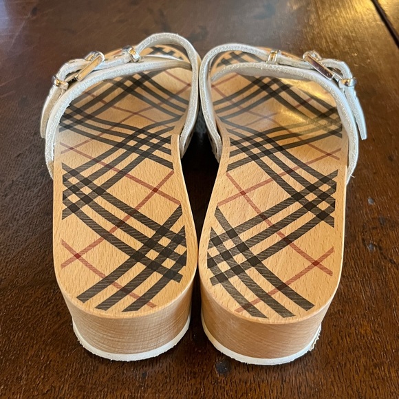 Burberry by Dr. Scholl’s women’s size EU39, US 8 sandals, wood platform, white - Picture 5 of 9